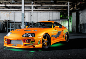fast and the furious, тюнинг, Toyota, tuning, ораньжевый, supra, форсаж
