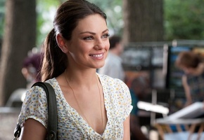 Мила, хвост, кунис, брюнетка, улыбка, mila kunis, актриса