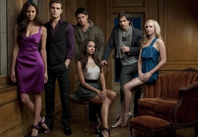 Дневники вампира, стефан, елена, деймон