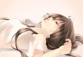 девушка, бабочка, Аниме