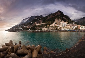 амальфи, море, italy, горы, италия, amalfi coast, Побережье