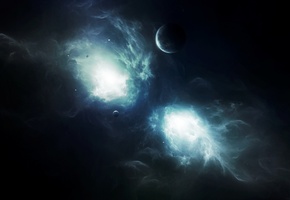 планеты, звезды, пространство, The wormhole, свет