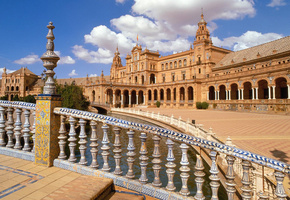 Испания, севилья, андалусия, площадь, центр