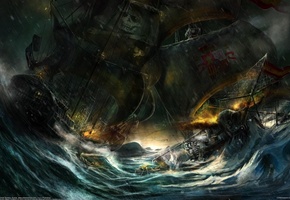 корабли, Artem borisov, фрегаты, море, парусники, лодки