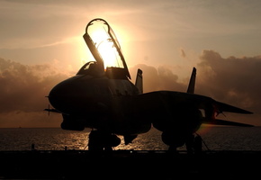 tomcat, закат, F-14
