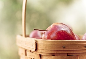 wallpapers, Фрукты, обои, корзина, яблоки, витамины