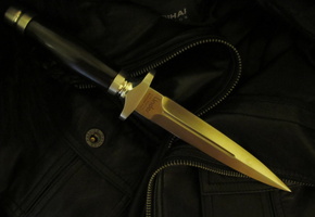 Кинжал, кнопка, карман, эбен, куртка, сталь