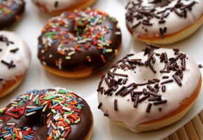 сдоба, шоколад, Пончики, сладости, десерт, крошка