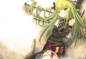 Cc, связана, ведьма, code geass, колючая проволка, код гиасс