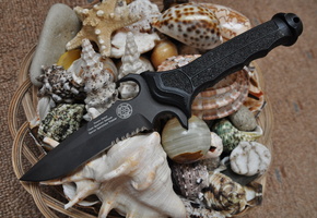 Нож, ракушки, клеймо, master of defense, покрытие