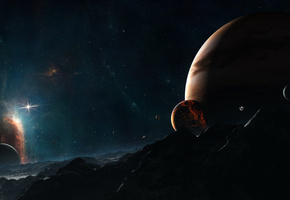 звезды, Звездная система, планеты, иные миры, луны