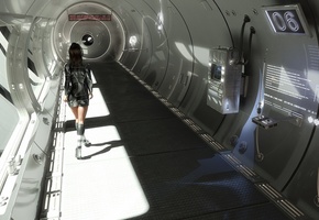 корабль, fantasy, Фантастика, коридор, космический