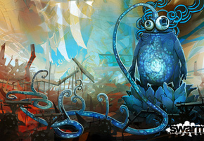 абстракция, чудик, Синий