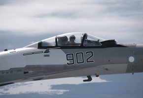 кабина, высота, пилот, полёт, истребитель, Су-35