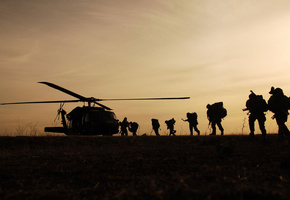 посадка, , военные, Night hawk, вертолет, солдаты