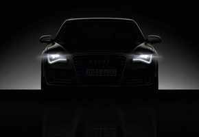 Audi, a8, фары, темнота