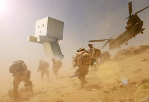 военные, война, Картонный человечек