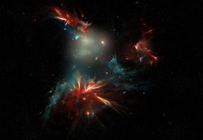 звезды, plasma storm, туманность, Космос