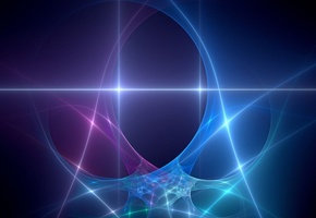 фрактал, Абстракция, неоновый свет