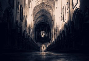 Архитектура, картины, фон, стены, помещение, мрачность