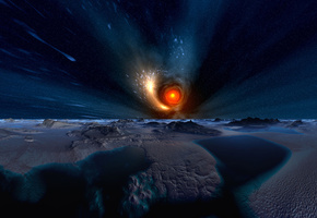 космос, фантастика. ландшафт, пейзаж, Планета