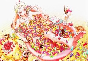 сладкоежка, кексы, мороженное, Сладости, ванна