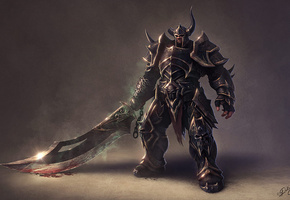 оружие, доспехи, рога, воин, deligaris, Ultimate fighter, меч