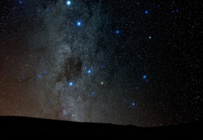 Южный крест, млечный путь, альфа и бета центавра