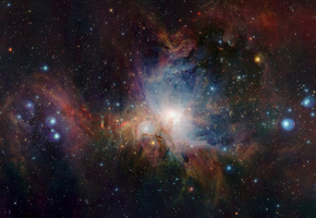 созвездие, орион, туманность, звезды, Messier 42