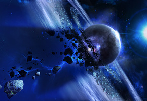 звезды, метеорит, Планета