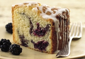ежевика, Кекс, белый шоколад