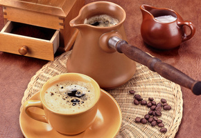 зерна, Кофе, чашка