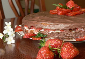 клубника, Еда, торт