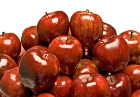 Фрукты, красные, много, яблоки