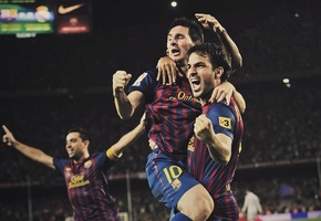 fabregas, soccer, football, футбол, xavi, camp nou, messi, Fc barcelona
