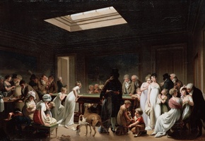 Boilly, игра, люди, бильярд