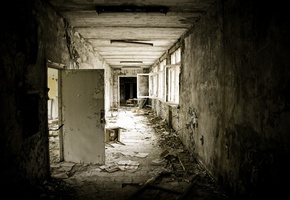 окна, стул, Припять, дверь, здание
