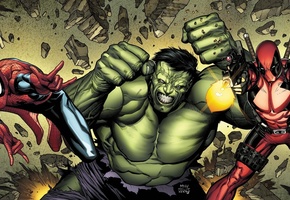 мечи, человек паук, оружие, злость, ниндзя, Халк