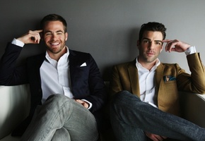 zachary quinto, закари куинто, chris pine, Крис пайн, актеры