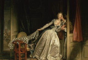 поцелуй, комната, Fragonard