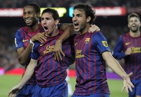 fabregas barselona hd wallpapers, messi, Барселона, фабрегас