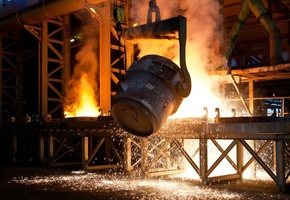 металл, искры, Цех, плавка