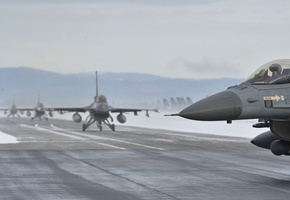 зима, F 16, полоса, сша