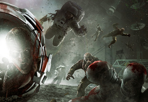 Call of duty, zombie, dlc, луна, космонавты, зомби, the moon, земля