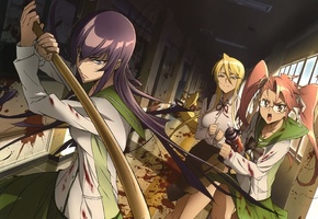busujima saeko, Highschool of the dead, сая такаги, саэко бусудзима