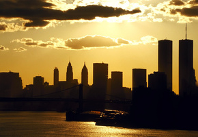 сша, new york, закат, Usa, вечер, нью йорк, night, ночь, нью-йорк