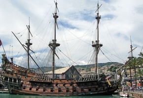 море, обои, Корабль