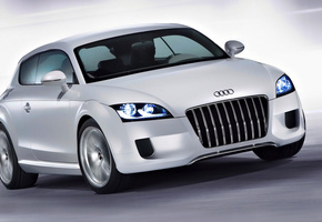 серый, автомобиль, Audi