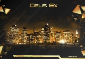 город, огни, Deus ex, human revolution, фрагменты