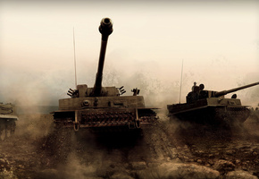 война, немцы, tiger, Танки
